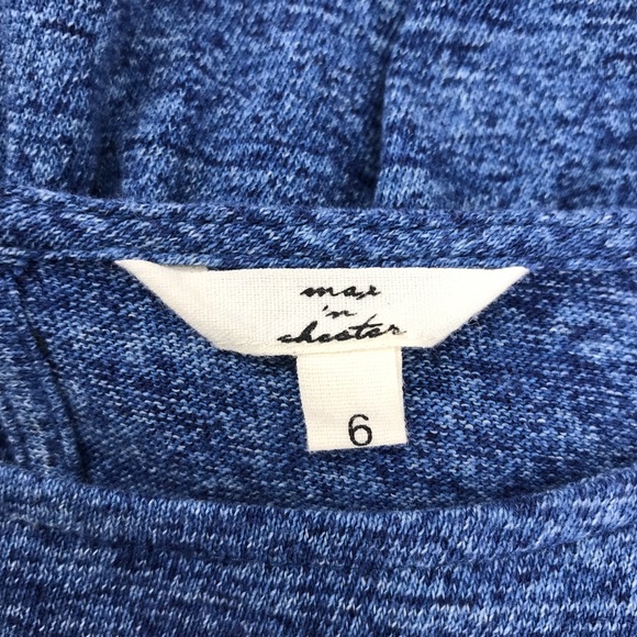 Max N Chester Blue Ruffle Hem Peplum Style Top, Size 6 - Picture 5 of 7